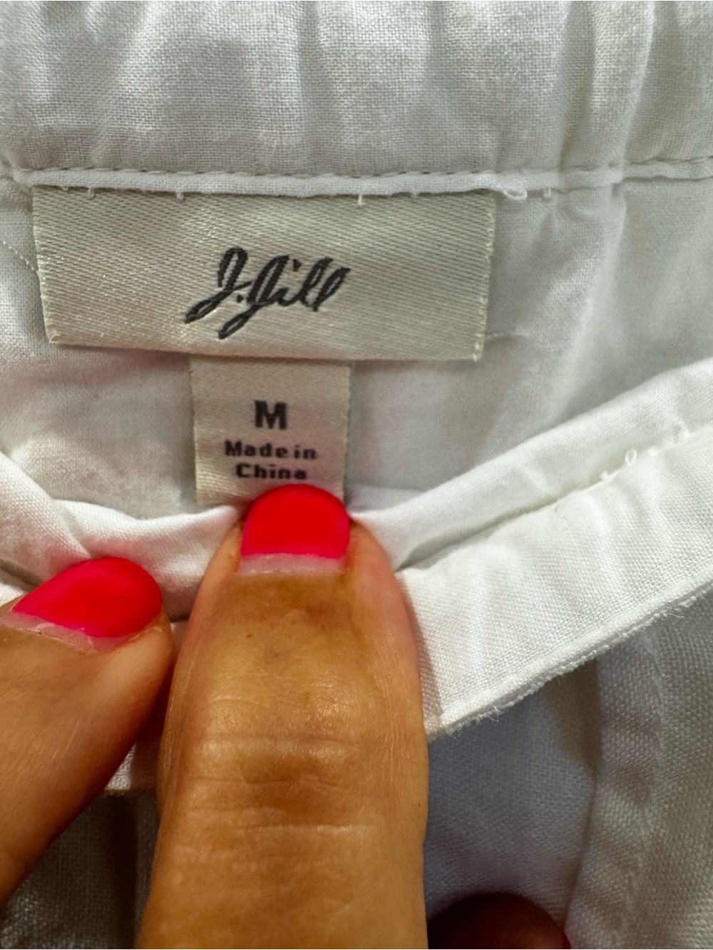 J. Jill White Cotton Tiered A-Line Maxi Skirt size Medium - Picture 3 of 6